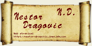 Nestor Dragović vizit kartica